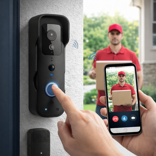 Videocitofono WiFi 4K Wireless con PIR e Visione Notturna