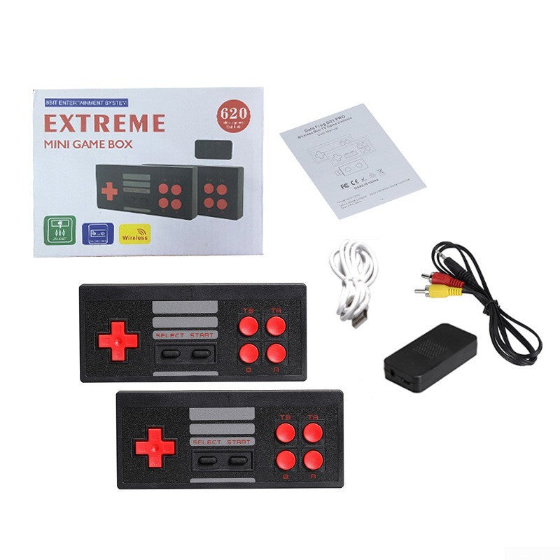 Console di gioco costruito in 620 giochi classici mini retro console senza fili regolatore di uscita hdmi dual lettori