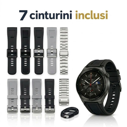 Smartwatch V5 1,53” TFT con 7 Cinturini, Chiamate, Musica e Fotocamera