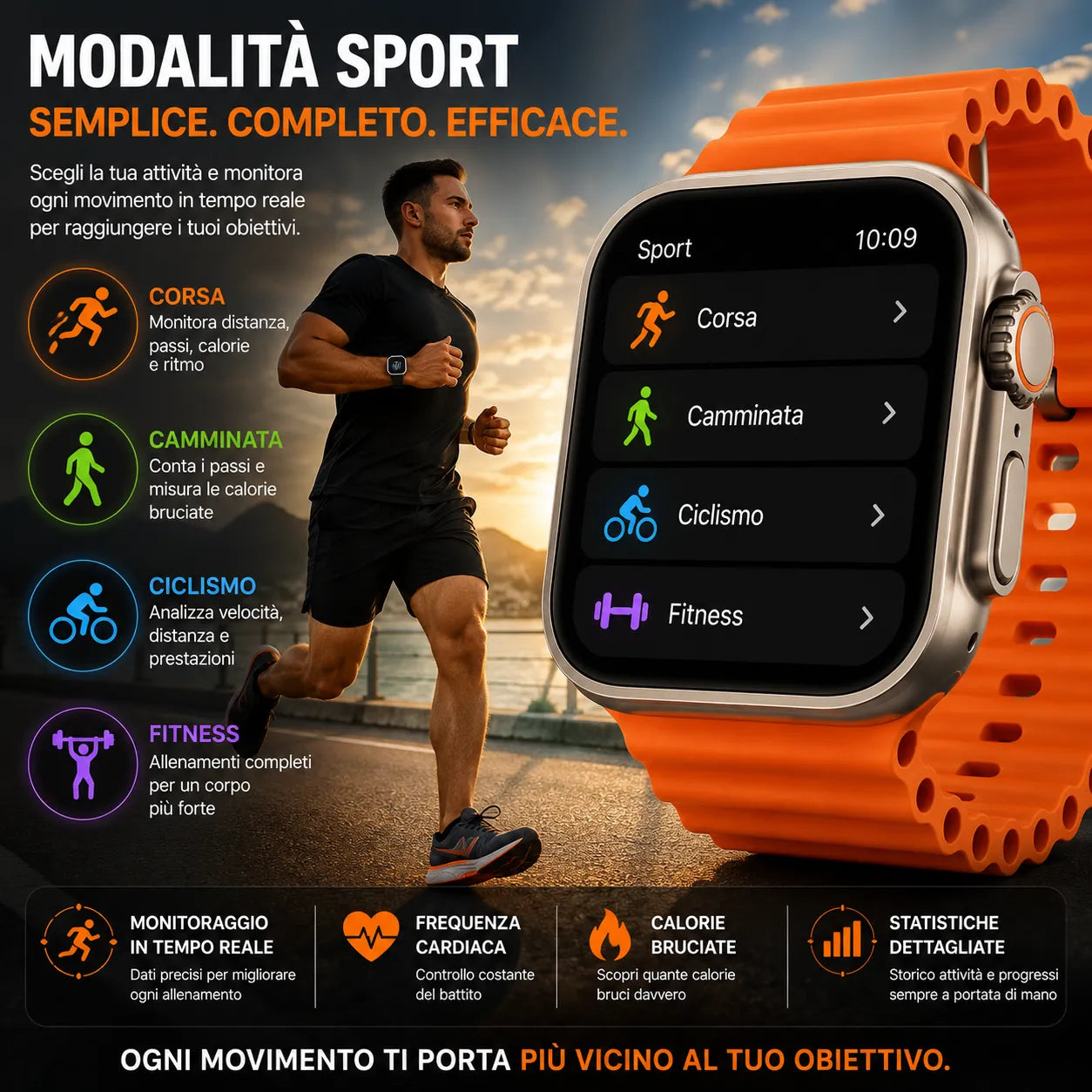 Orologio watch8 z66 ultra smart watch tracker fitness impermeabile con schermo da 1.93 pollici
