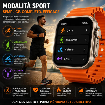 Orologio watch8 z66 ultra smart watch tracker fitness impermeabile con schermo da 1.93 pollici