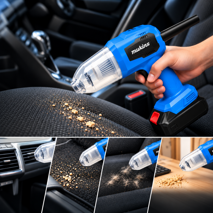 Mini Aspirapolvere Portatile a Batteria Rimovibile 130W – Elettrico Senza Fili per Auto, Casa, Divani e Tastiere, Contenitore Polvere da 65 ml