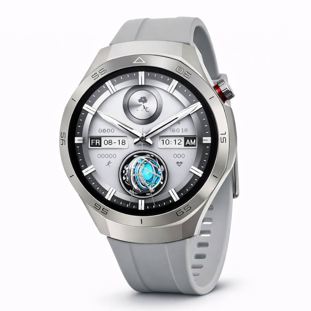 Smartwatch H2 con Chiamate, Notifiche, Monitoraggio Salute e Sport, 3 Cinturini Intercambiabili