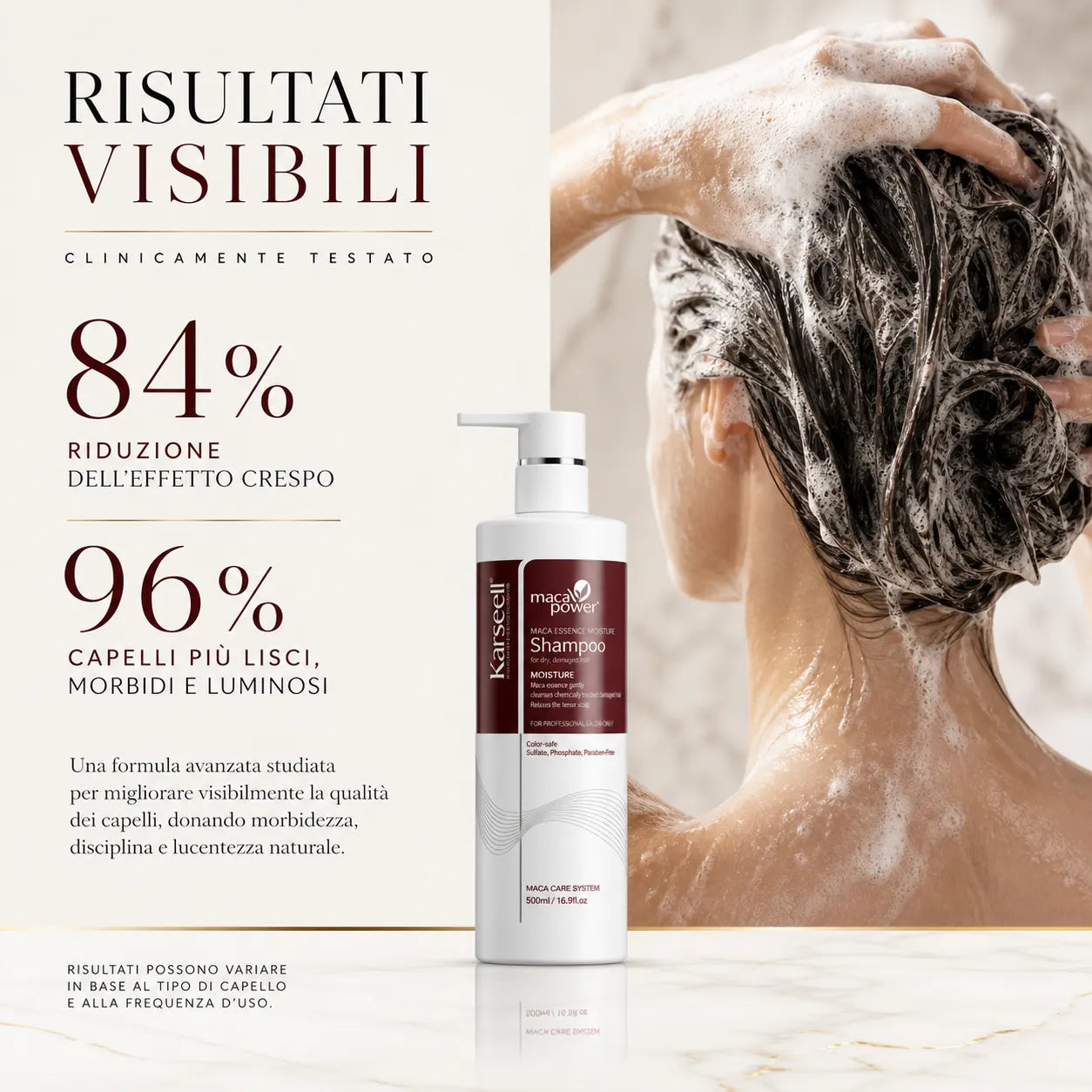 Karseell Shampoo riparatore profondo all'olio di argan per capelli danneggiati