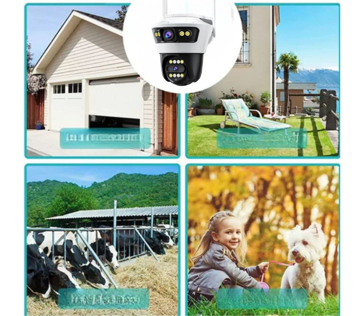 Telecamera Wi-Fi Compatibile con Videosorveglianza - Resistente, IP66, con Rotazione 355° e Sensore di Movimento