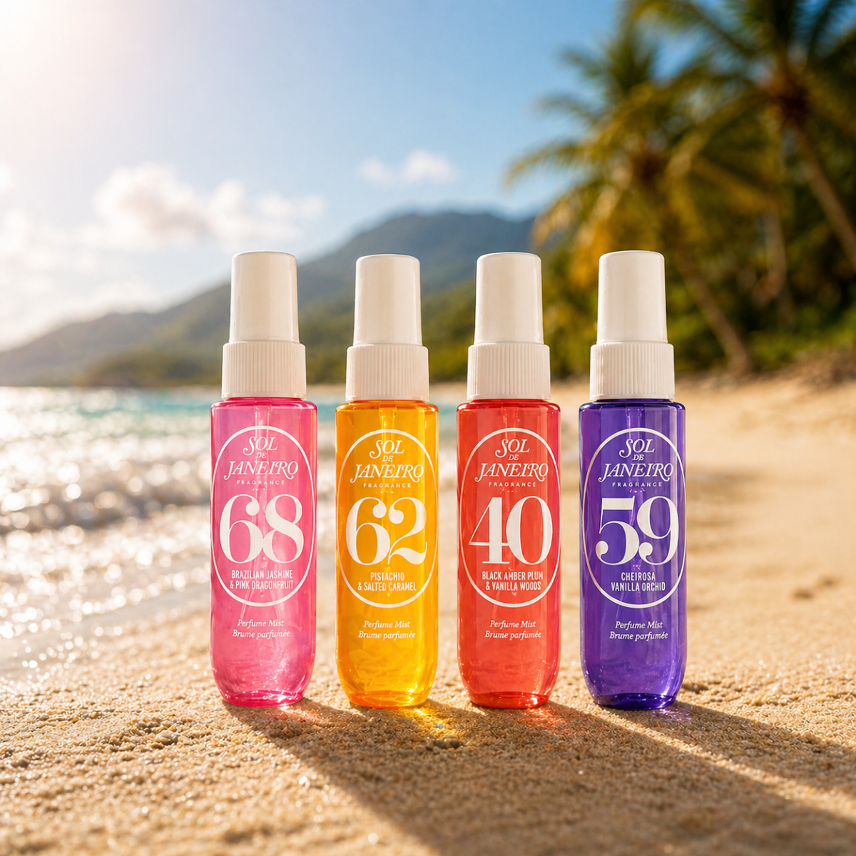 Sol de Janeiro Cheirosa Perfume Mist Set 4x30ml – Set Profumi Donna 62, 68, 40, 59 – Fragranze Dolci e Tropicali – Idea Regalo