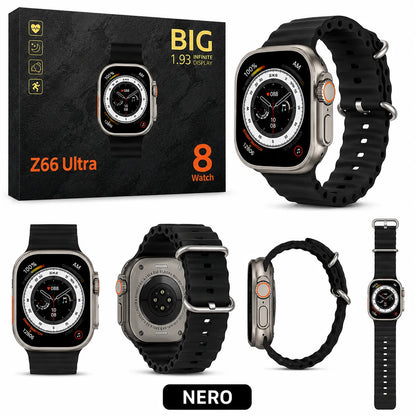 Orologio watch8 z66 ultra smart watch tracker fitness impermeabile con schermo da 1.93 pollici