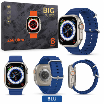 Orologio watch8 z66 ultra smart watch tracker fitness impermeabile con schermo da 1.93 pollici
