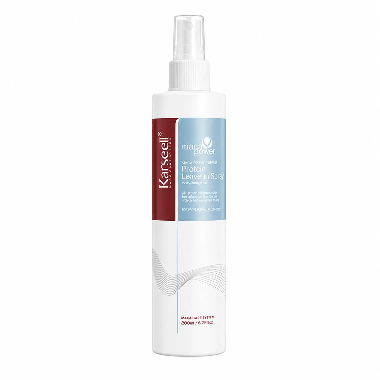 Karseell Maca Power Protein Leave In Spray 200ml – Trattamento Senza Risciacquo per Capelli Secchi e Danneggiati