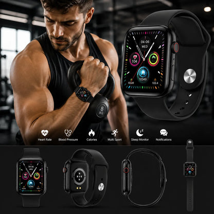 Smartwatch K10 con SIM – Display Touch HD, Chiamate, Monitor Salute e Fitness Tracker