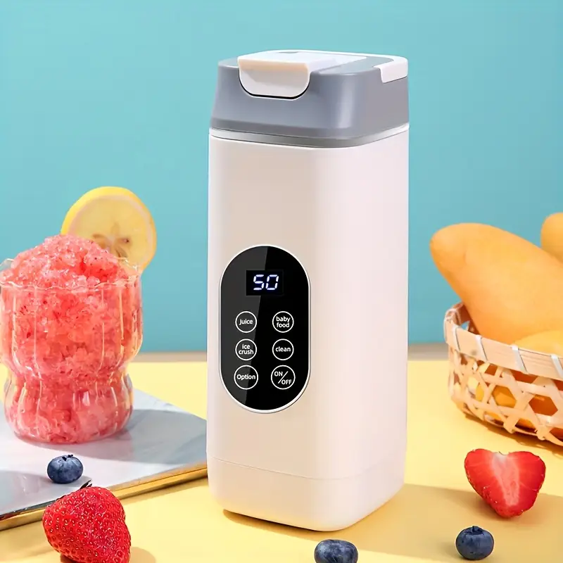 Frullatore Portatile Professionale da 420 ml con 12 Lame in Acciaio Inox, 4 Modalità Intelligenti, Ricarica USB e Isolamento Termico – Ideale per Smoothie, Frullati, Succhi e Uso in Movimento