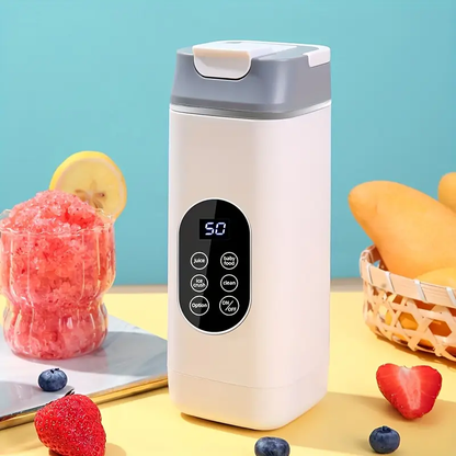 Frullatore Portatile Professionale da 420 ml con 12 Lame in Acciaio Inox, 4 Modalità Intelligenti, Ricarica USB e Isolamento Termico – Ideale per Smoothie, Frullati, Succhi e Uso in Movimento