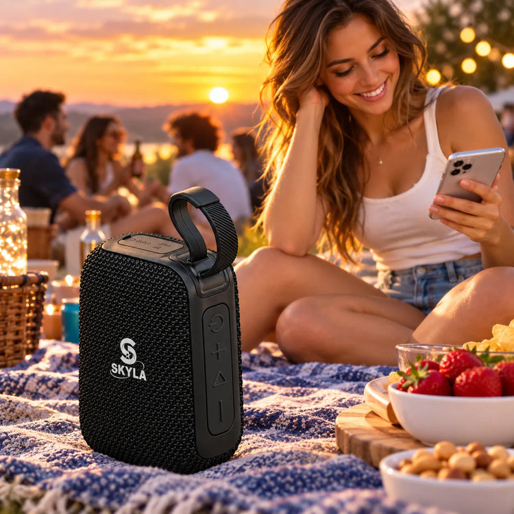 Mini Altoparlante Bluetooth SKYLA SKY-5601 10W 2400mAh Speaker Portatile con Maniglia, USB, TF e Type-C