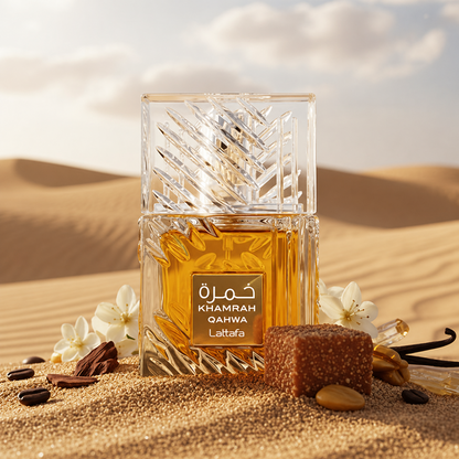 Lattafa Khamrah Qahwa 100ml – Profumo Unisex Dolce Speziato al Caffè Arabico, Vaniglia e Pralina | Lunga Durata