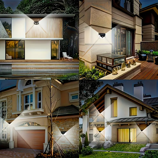 Kit 6 Luci Solari a LED con Sensore di Movimento – 100 LED, IP65, 270° di Copertura