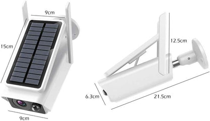 Telecamera di Sorveglianza Wireless Esterno con Alimentazione Solare, 4MP, Visione Notturna a Colori e Rilevamento Movimento PIR