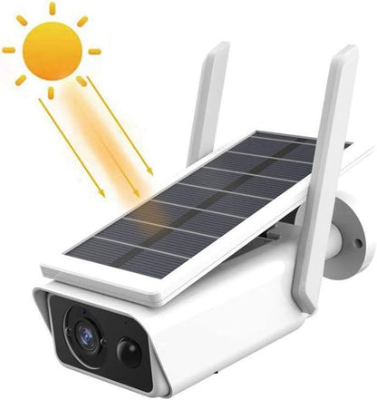 Telecamera di Sorveglianza Wireless Esterno con Alimentazione Solare, 4MP, Visione Notturna a Colori e Rilevamento Movimento PIR
