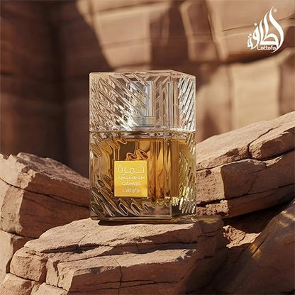 Lattafa Khamrah Qahwa 100ml – Profumo Unisex Dolce Speziato al Caffè Arabico, Vaniglia e Pralina | Lunga Durata