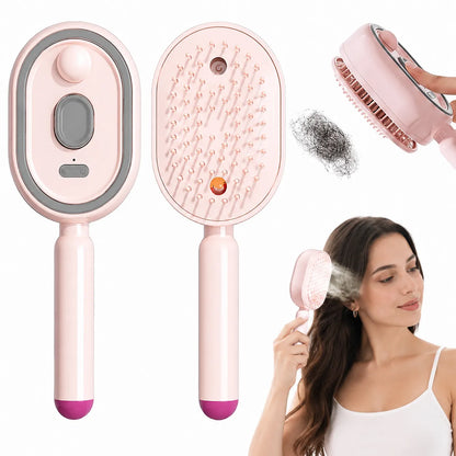 Spazzola Elettrica Districante e Massaggiante per Capelli Ricaricabile USB-C – Anticrespo con Massaggio del Cuoio Capelluto