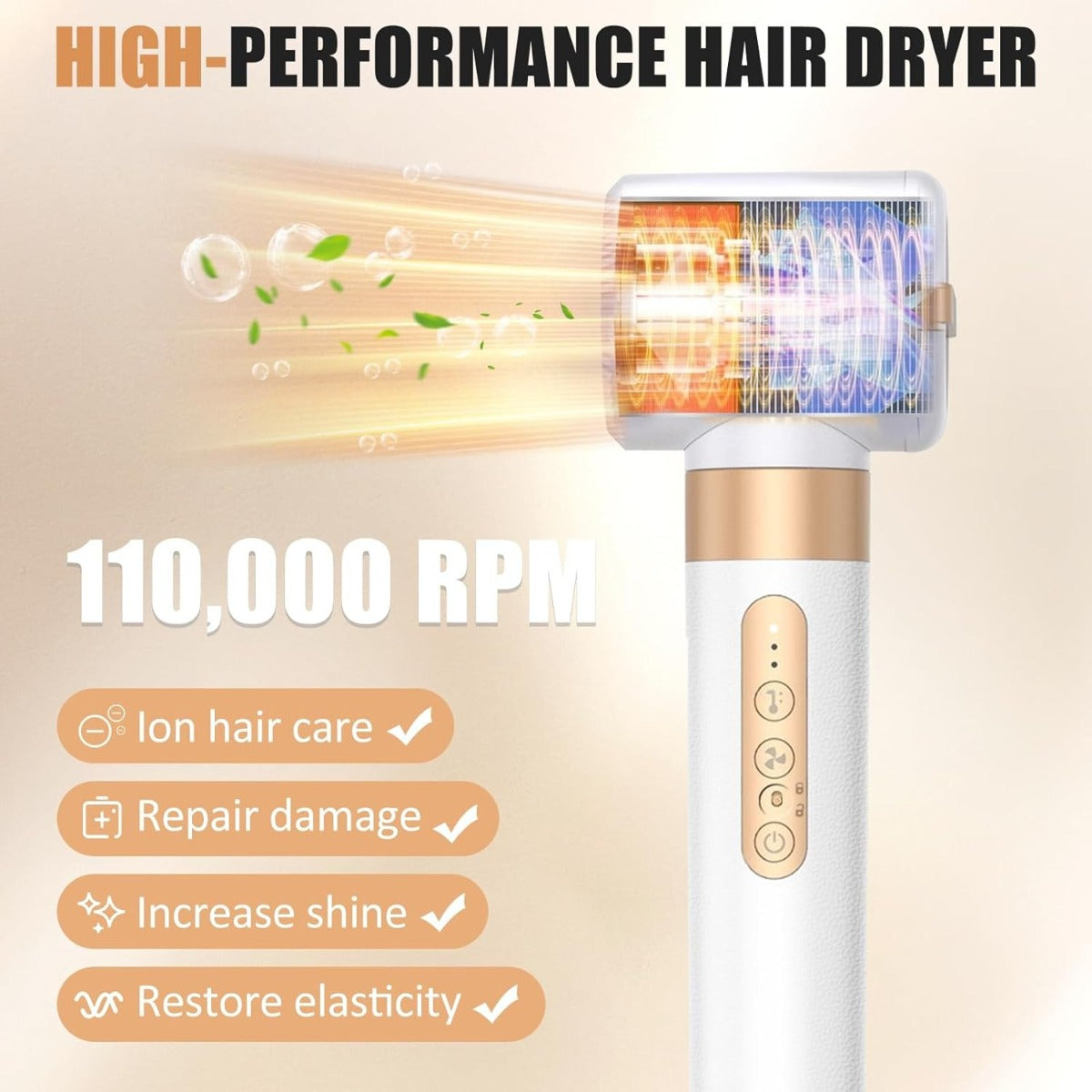 Styler Air 7-in-1 con Asciugacapelli 1400W, Spazzola ad Aria Calda, Arricciacapelli Automatico e Diffusore