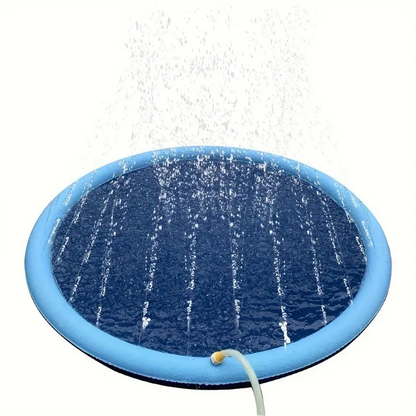 Tappetino Antispruzzo per Cani e Bambini 100 cm – Parco Acquatico Estivo in PVC Antiscivolo e Sicuro, Facile da Installare