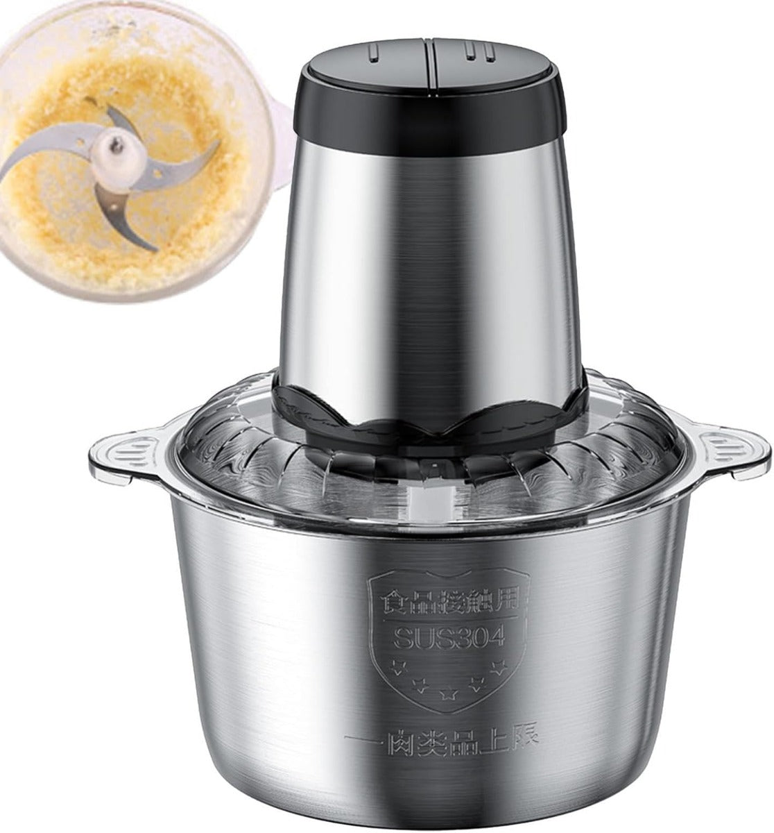 Tritatutto Elettrico da Cucina 3L con Ciotola Staccabile, Motore Potente e Velocità Regolabili, Ideale per Verdure, Cipolle, Frutta e Noci