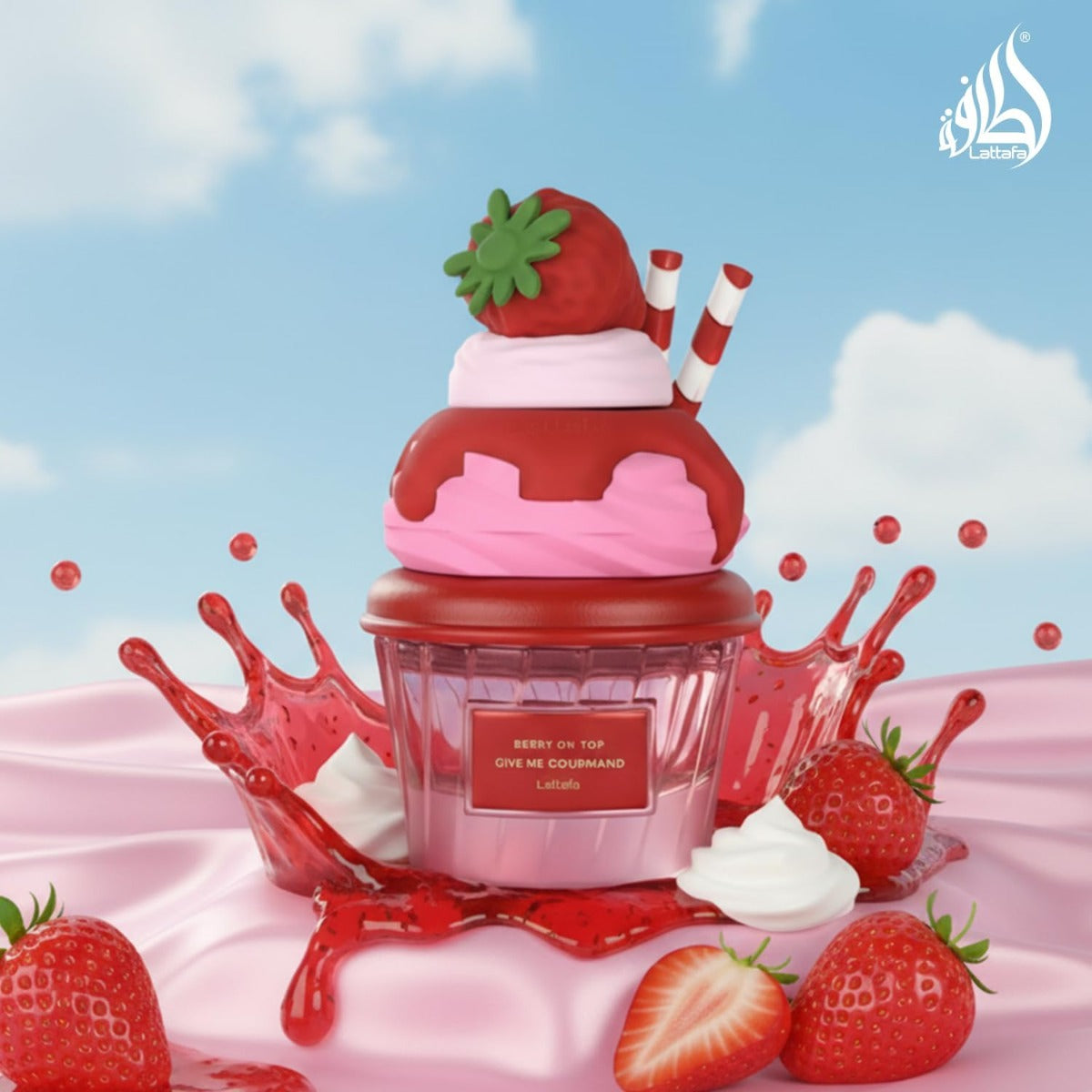 Lattafa Berry On Top Give Me Gourmand 75ml – Profumo Dolce Fruttato alla Fragola e Vaniglia | Eau de Parfum Unisex