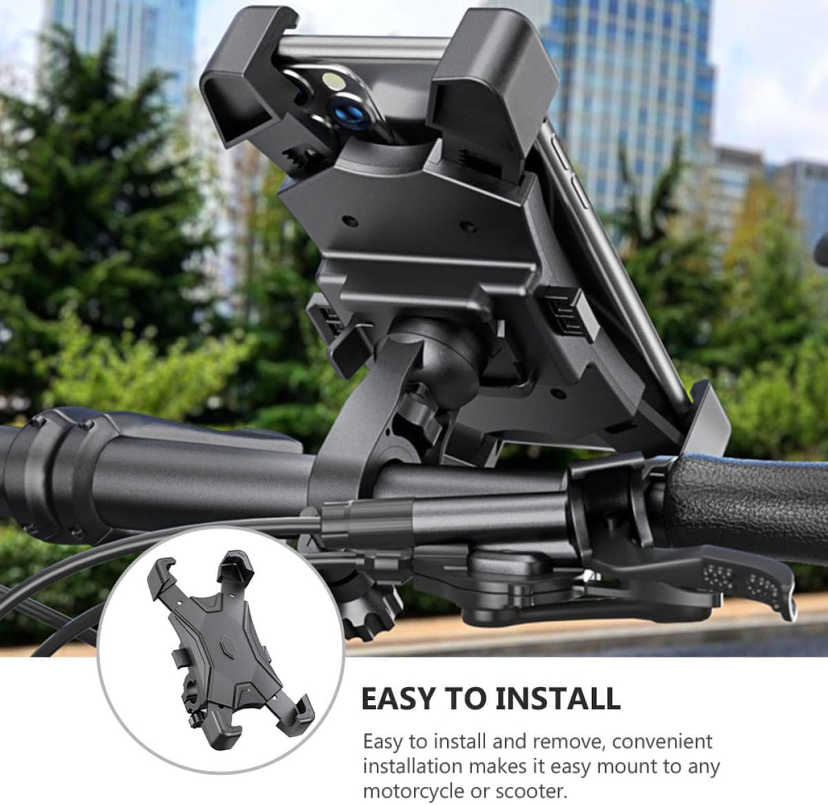 Supporto Telescopico Universale per Smartphone – Per Moto, Scooter e Biciclette