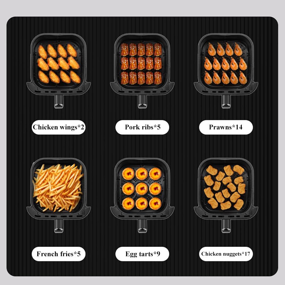 Friggitrice ad Aria 12 Litri Digitale, 2400W, 8 Programmi, Antiaderente