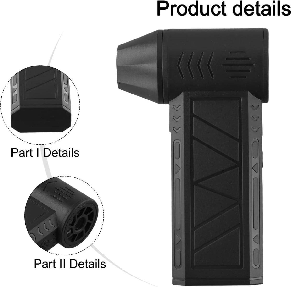 Mini Ventilatore Portatile Turbo Jet 130.000 RPM | Motore Brushless ad Alta Velocità, 3 Livelli