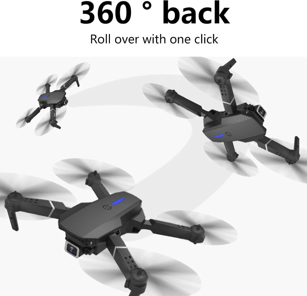 Drone E88/E99 Pieghevole HD WiFi FPV  Mini Quadcottero con Telecomando 2.4GHz