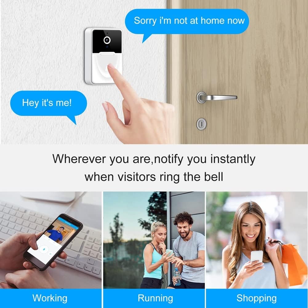 Videocitofono Wireless WiFi con Telecamera HD e Visione Notturna