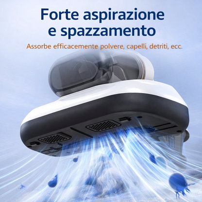 Aspirapolvere Portatile per Materassi 10kPa – Anti-Acaro, UV & Filtro HEPA, Rimozione Polvere Profonda per Letti, Divani e Tessuti – Cordless 1500mAh, 3 Livelli di Aspirazione