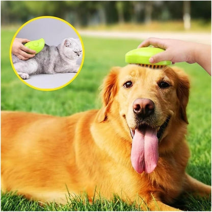 Spazzola a Vapore 3 in 1 per Animali – Pulizia Profonda, Cura del Pelo, Relax Garantito