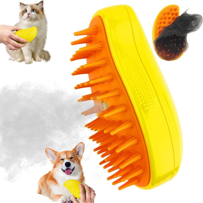 Spazzola a Vapore 3 in 1 per Animali – Pulizia Profonda, Cura del Pelo, Relax Garantito