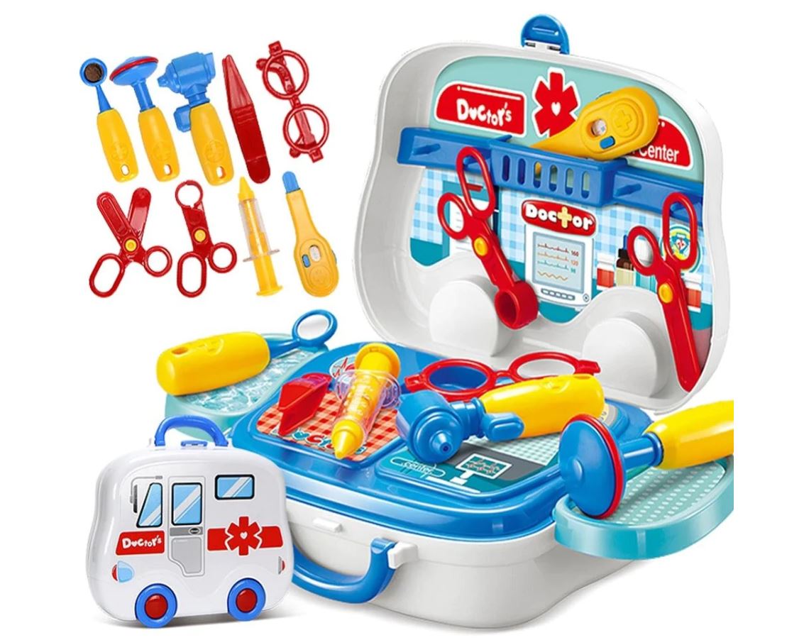 Valigetta dottore per bambini giocattolo con accessori kit medico portatile 13pz