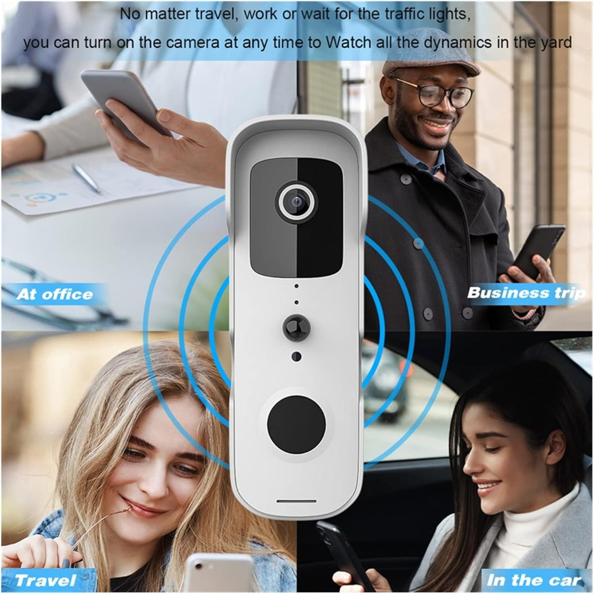 Videocitofono WiFi 4K Wireless con PIR e Visione Notturna