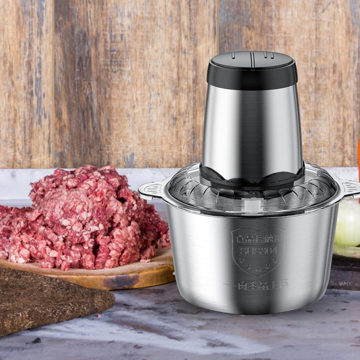 Tritatutto Elettrico da Cucina 3L con Ciotola Staccabile, Motore Potente e Velocità Regolabili, Ideale per Verdure, Cipolle, Frutta e Noci