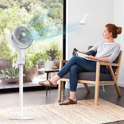 Ventilatore Ricaricabile 3-in-1 da Pavimento – Portatile, Silenzioso, Regolabile con Telecomando