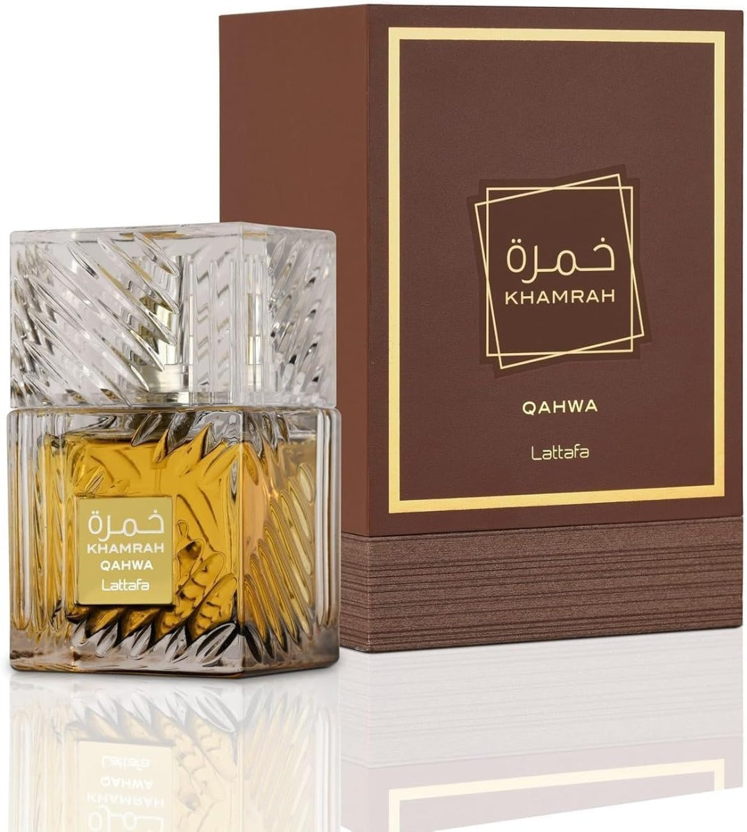 Lattafa Khamrah Qahwa 100ml – Profumo Unisex Dolce Speziato al Caffè Arabico, Vaniglia e Pralina | Lunga Durata