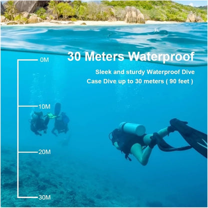 Action Camera 4K Ultra HD 16MP Impermeabile fino a 30m con Wi-Fi, Grandangolo 170°, Display LCD 2"