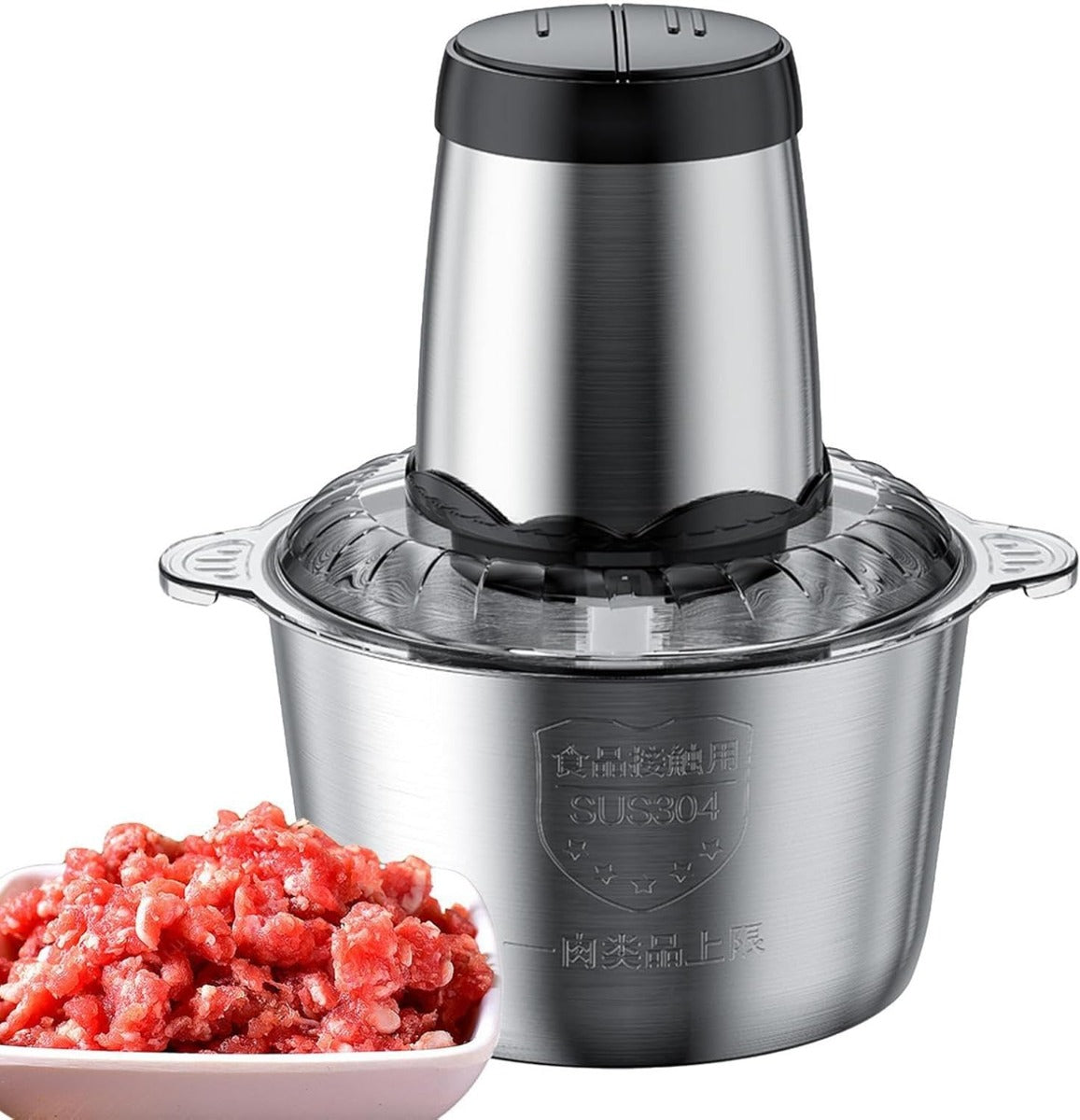 Tritatutto Elettrico da Cucina 3L con Ciotola Staccabile, Motore Potente e Velocità Regolabili, Ideale per Verdure, Cipolle, Frutta e Noci