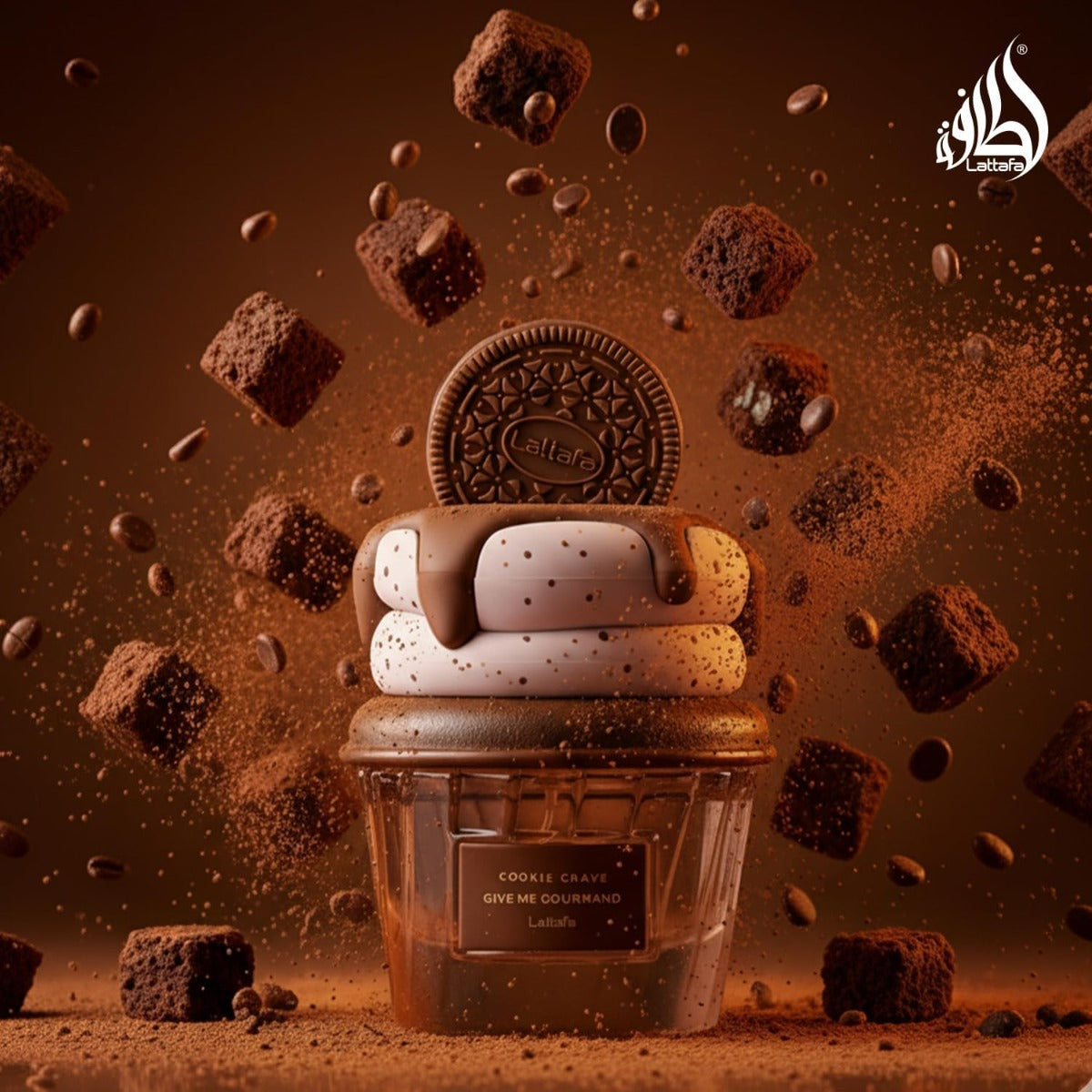 Lattafa Cookie Crave Profumo Orientale Vanigliato, Fragranza Donna 100ml, Note Burro Cacao Biscotto