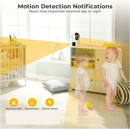 Baby monitor telecamera WiFi da 4 MP con doppio schermo