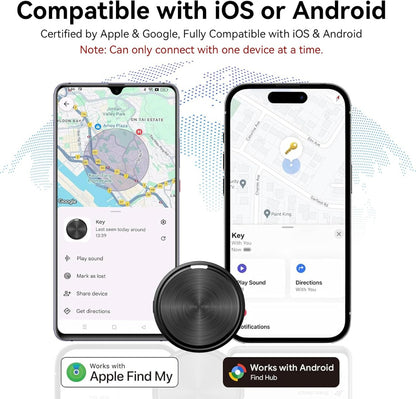 Smart Tag GPS Bluetooth per iOS e Android – Localizzatore Oggetti Compatibile con “Dov’è” Apple e “Trova il mio dispositivo” Google – Impermeabile IP67 – Batteria CR2032 – Avviso Smarrimento
