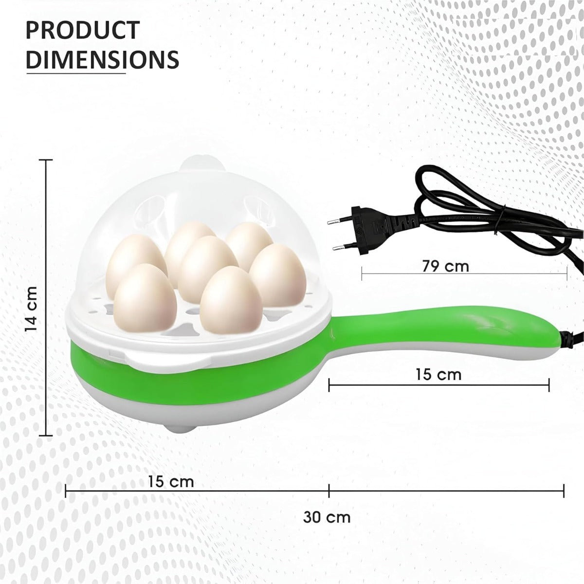 Cuociuova Multifunzionale 3 in 1 – Livellatore e Mini Padella Elettrica per 7 Uova, Vapore e Colazioni Veloci
