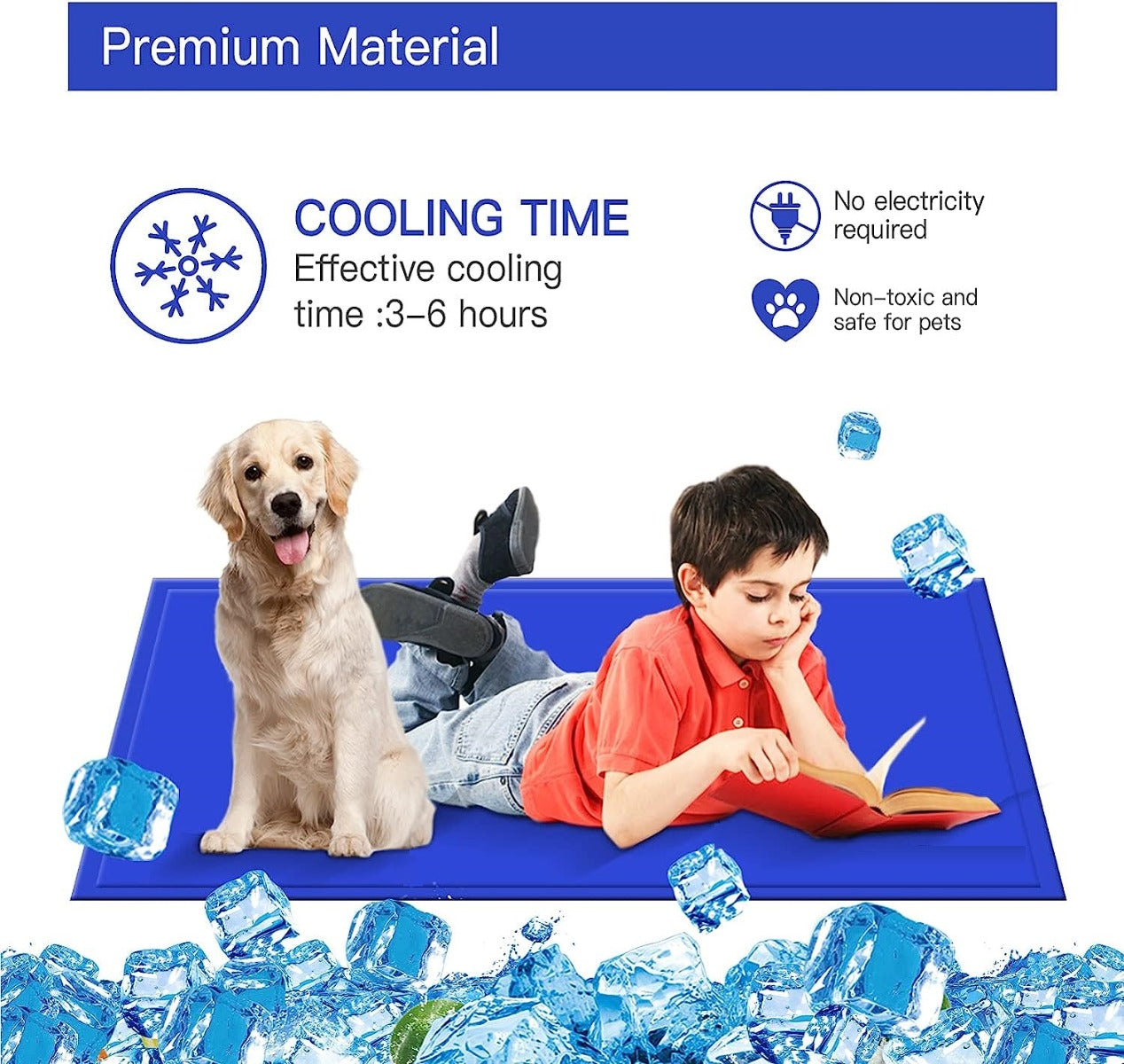 Tappetino refrigerante per cani tappeto rinfrescante cane materassino refrigerante per animali coperta fresca gatto cucce rinfrescanti cuscino rinfrescante per cane e gatti