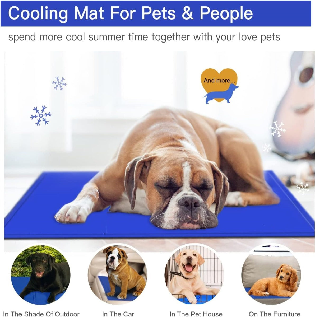 Tappetino refrigerante per cani tappeto rinfrescante cane materassino refrigerante per animali coperta fresca gatto cucce rinfrescanti cuscino rinfrescante per cane e gatti