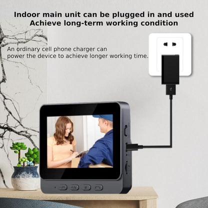 Videocitofono con Monitor,  Campanelli e citofoni Visione Notturna, Voce Bidirezionale, Angolo di Visione Ampio Dotato di Uno Schermo IPS da 4,3 pollici