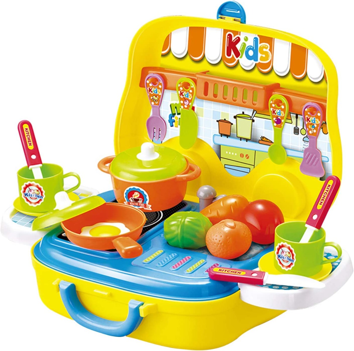 La cucina in valigetta completa di accessori